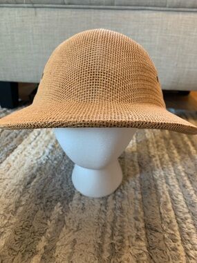 Brookstone Vintage Woven Straw Safari Hat - Tan
